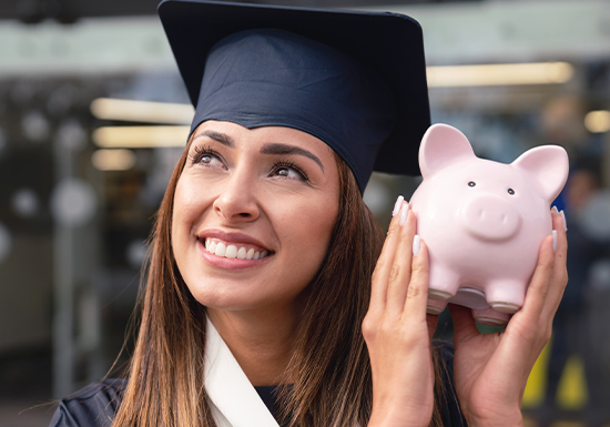 A female MBA graduate