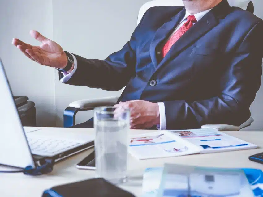 Man during an interview