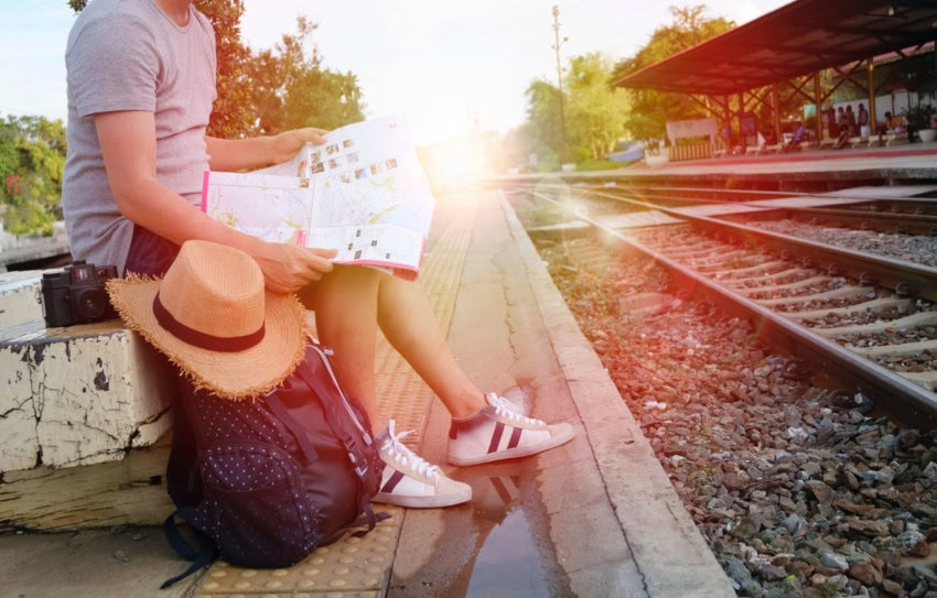 “Commuter students waiting for the train”