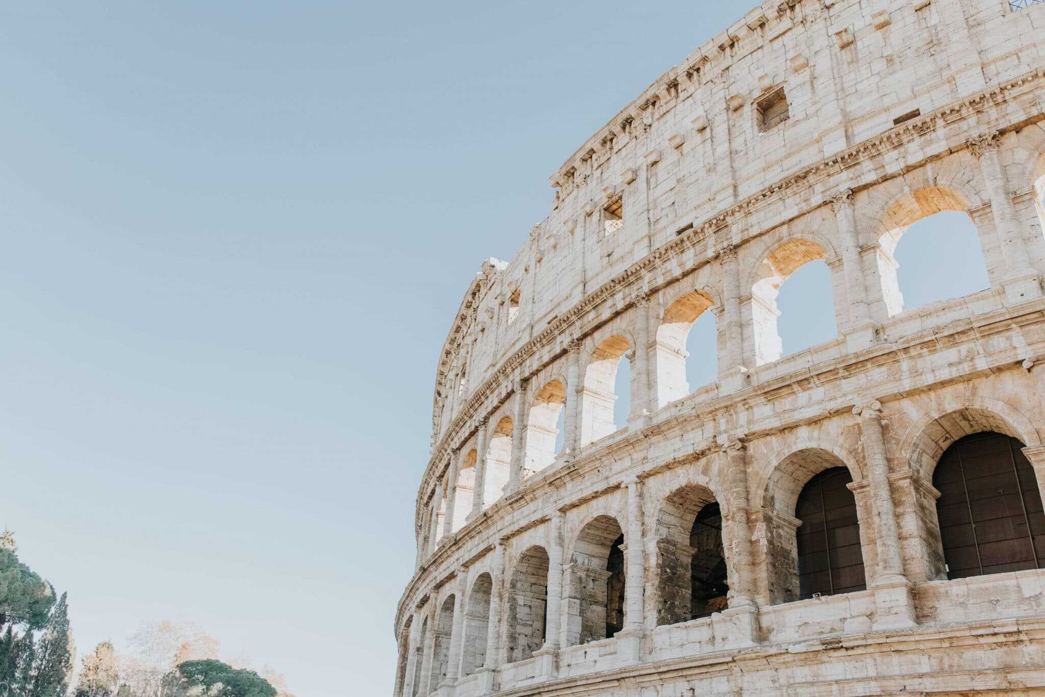 Italian Colosseum on a clear day