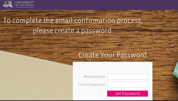 Admission create your password