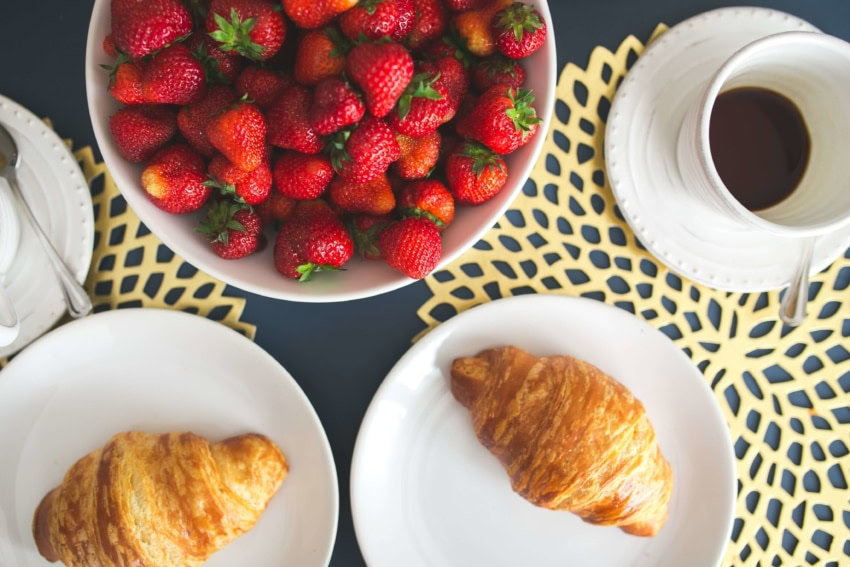 Fresh baked croissants from France.