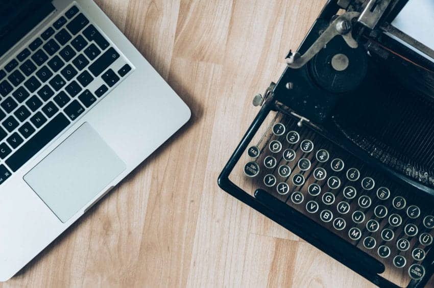 Laptop keyboard and typewriter keyboard