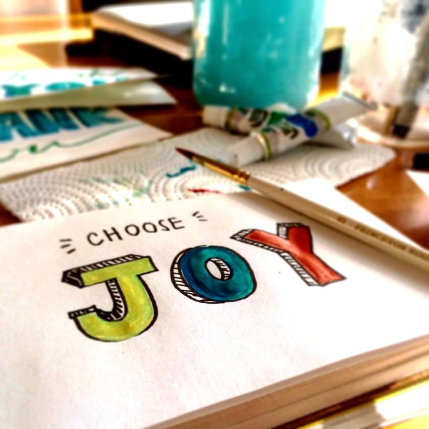 Painting that says Choose Joy
