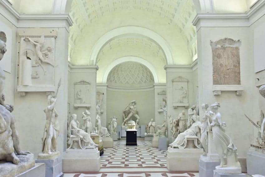 Museum with sculptures