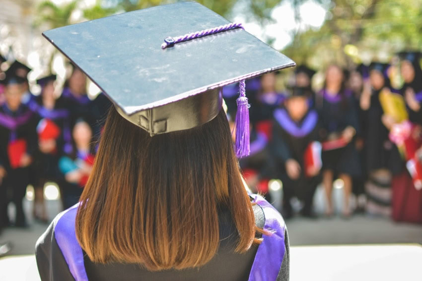 Students graduating with their master’s degree in health science