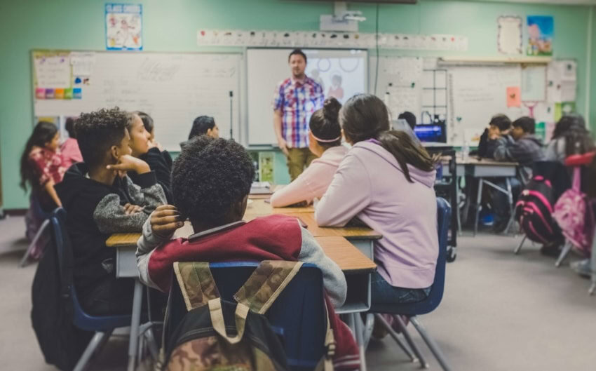 Young adults in a classroom