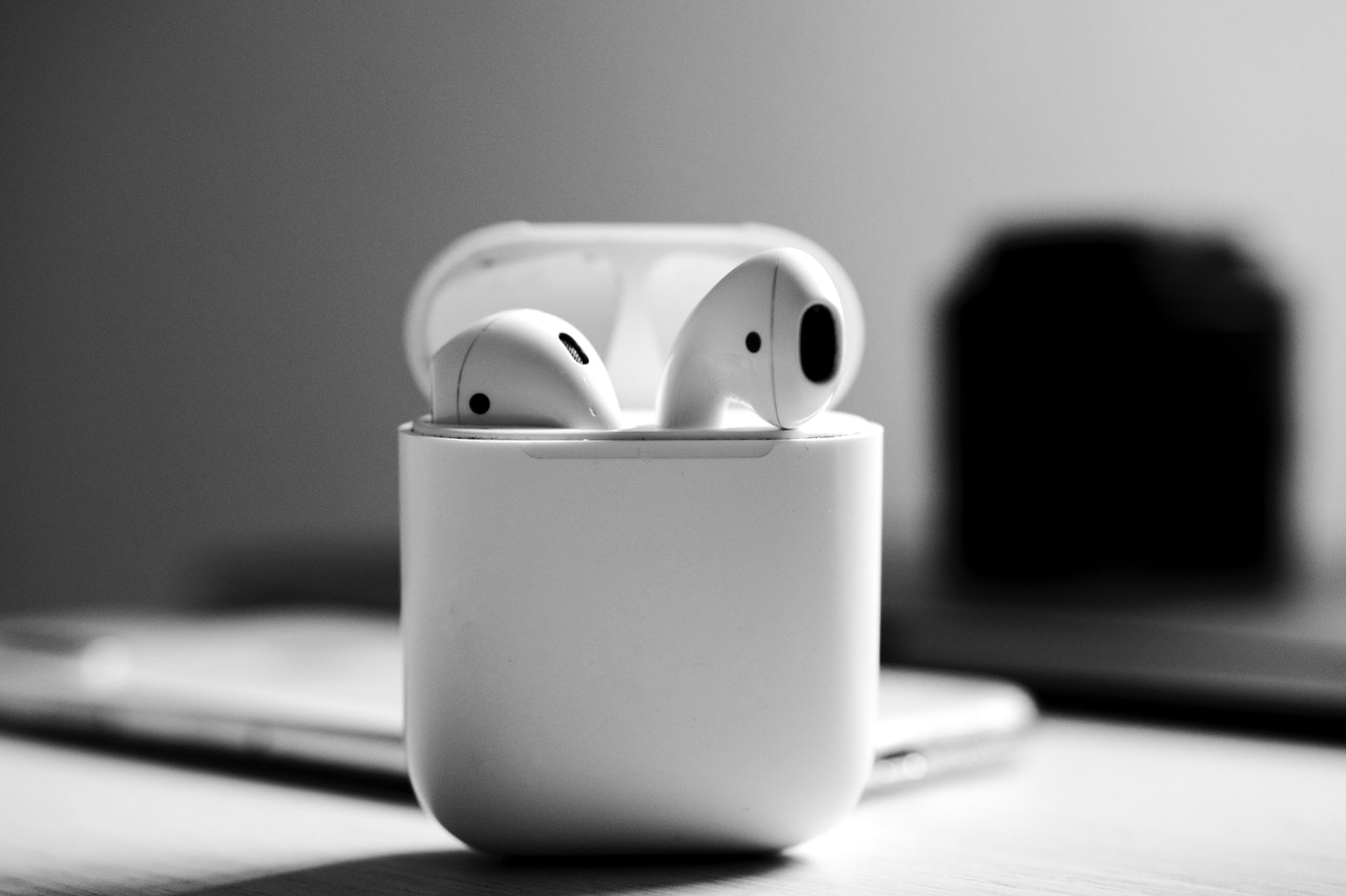 Apple Airpods on student’s desk