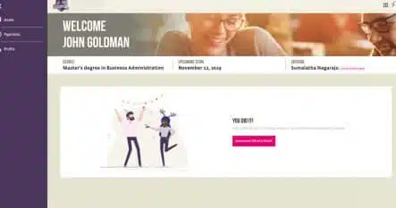 master's degree administration setup