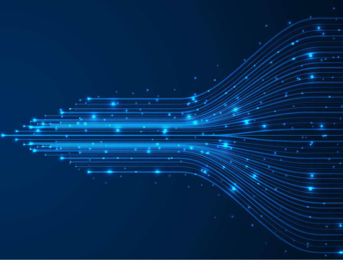 Network and servers data traveling