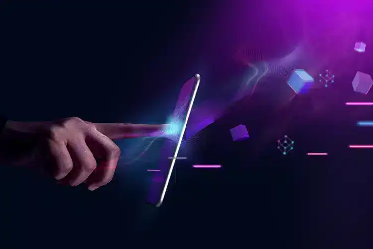 a person exploring new tech trends on a mobile phone