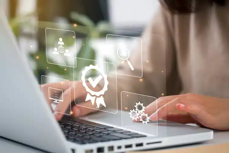 an online college student comparing associate degree options versus certificate programs