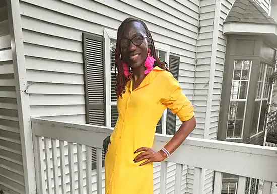a female M.Ed. alum of UoPeople